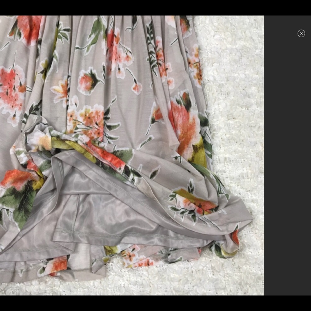 Mango Suit Floral Strapless Dress small - Picture 8 of 10